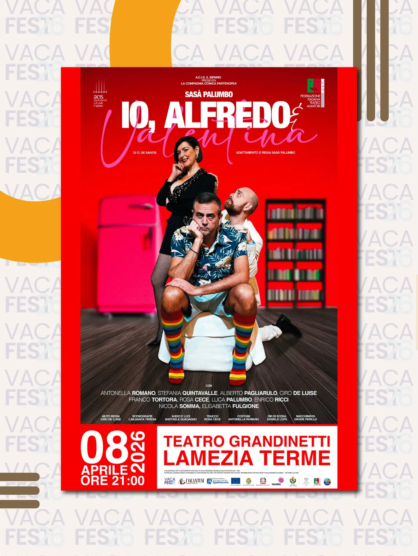 Il VacaFest accende Lamezia Terme: al Teatro Grandinetti arriva “Io, Alfredo e Valentina”\n