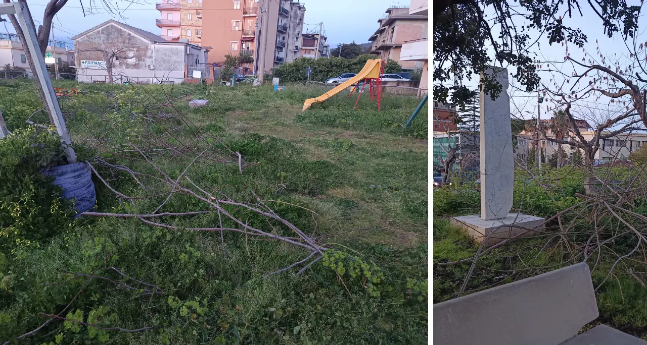 Pizzo, il Parco delle Mamme tra incuria e giochi danneggiati. L’appello di una lettrice: «Mancano spazi pubblici per le famiglie»\n