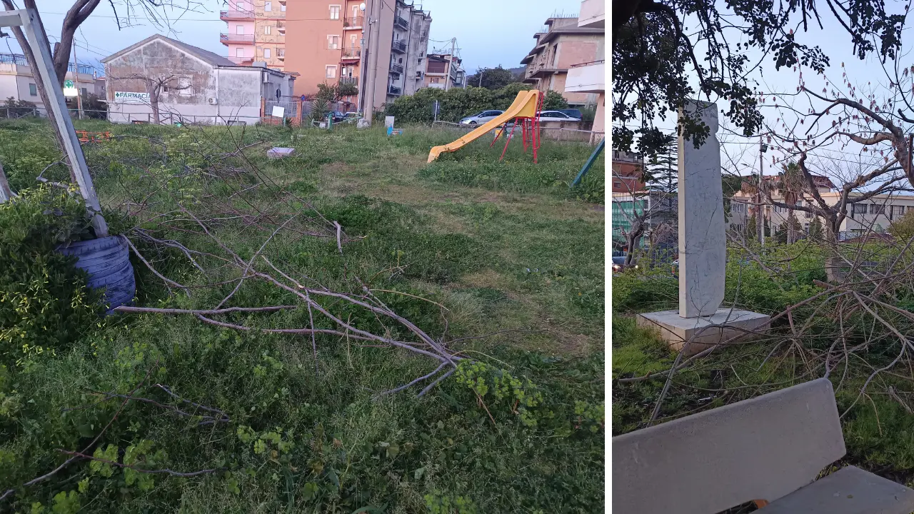 Pizzo, il Parco delle Mamme tra incuria e giochi danneggiati. L’appello di una lettrice: «Mancano spazi pubblici per le famiglie»\n