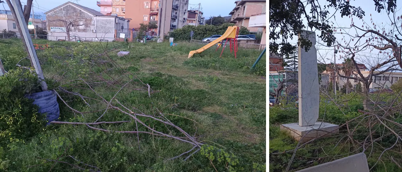 Pizzo, il Parco delle Mamme tra incuria e giochi danneggiati. L’appello di una lettrice: «Mancano spazi pubblici per le famiglie»\n