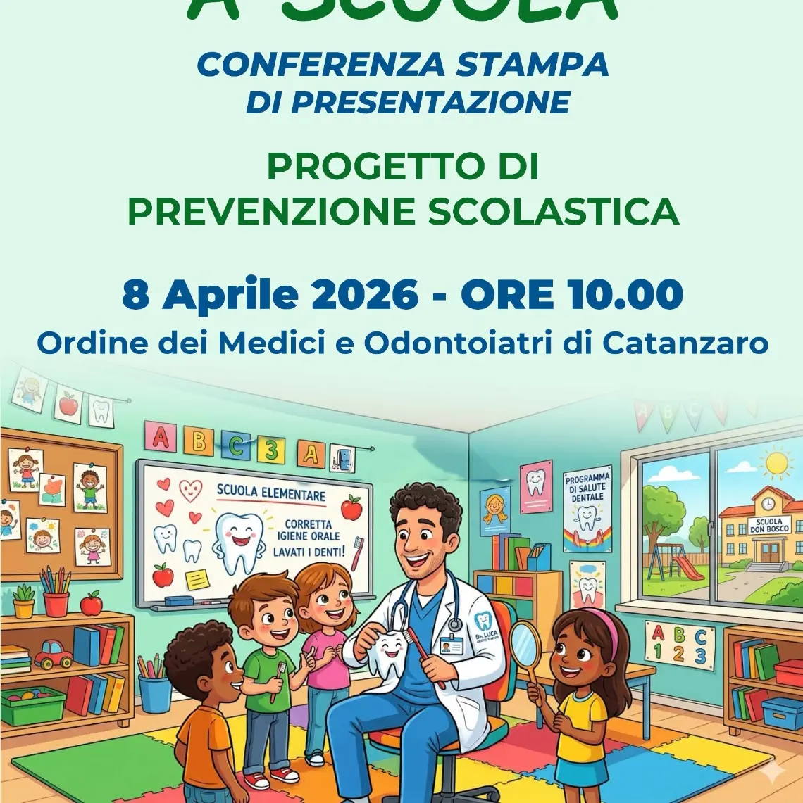 La salute si impara a scuola, a Catanzaro parte il progetto che promuove la salute orale\n