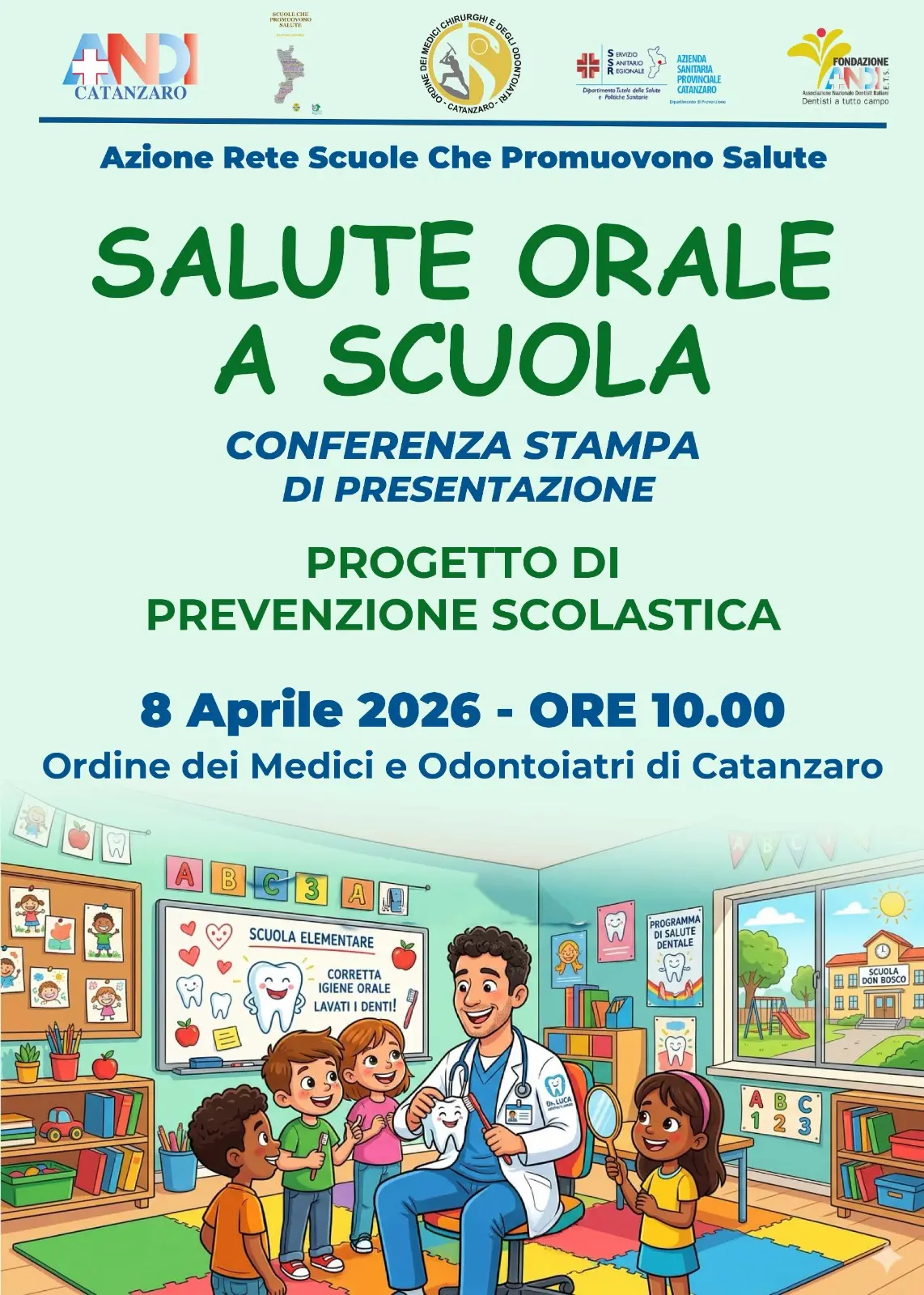 La salute si impara a scuola, a Catanzaro parte il progetto che promuove la salute orale\n