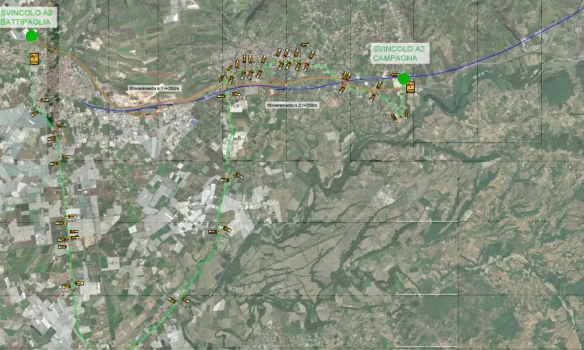 A2 chiusa domenica 12 aprile tra Eboli e Battipaglia per due ordigni\n