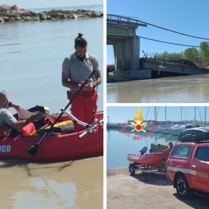 Disperso dopo il crollo di un ponte in Molise, anche i vigili del fuoco della Calabria impegnati nelle ricerche\n