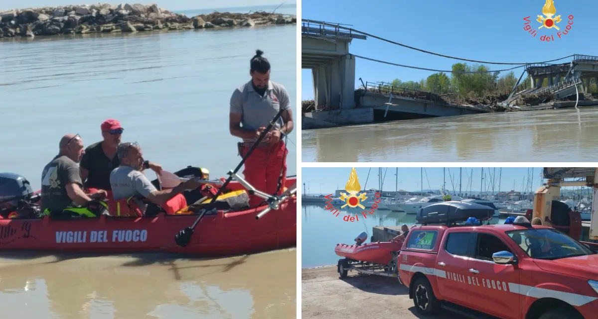 Disperso dopo il crollo di un ponte in Molise, anche i vigili del fuoco della Calabria impegnati nelle ricerche\n