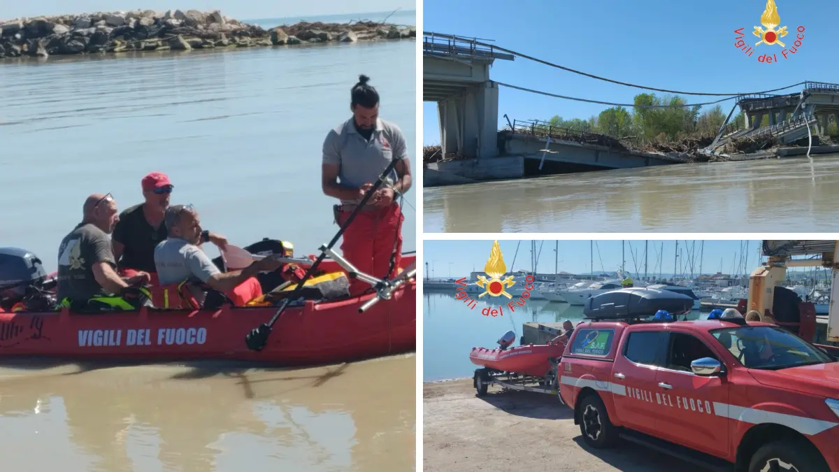Disperso dopo il crollo di un ponte in Molise, anche i vigili del fuoco della Calabria impegnati nelle ricerche\n