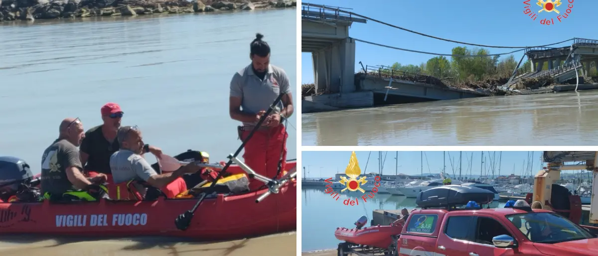 Disperso dopo il crollo di un ponte in Molise, anche i vigili del fuoco della Calabria impegnati nelle ricerche\n