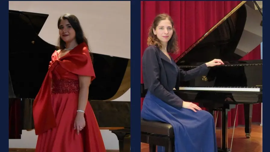 <p>Il soprano Federica Lacquaniti e la pianista Letizia Sansalone</p>\\n