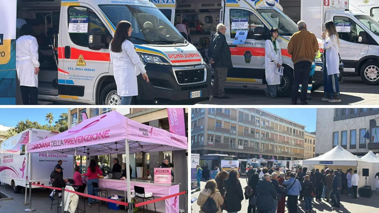 “Cosenza Città in Salute”: centinaia di cittadini in fila per screening e visite specialistiche gratuiti\n