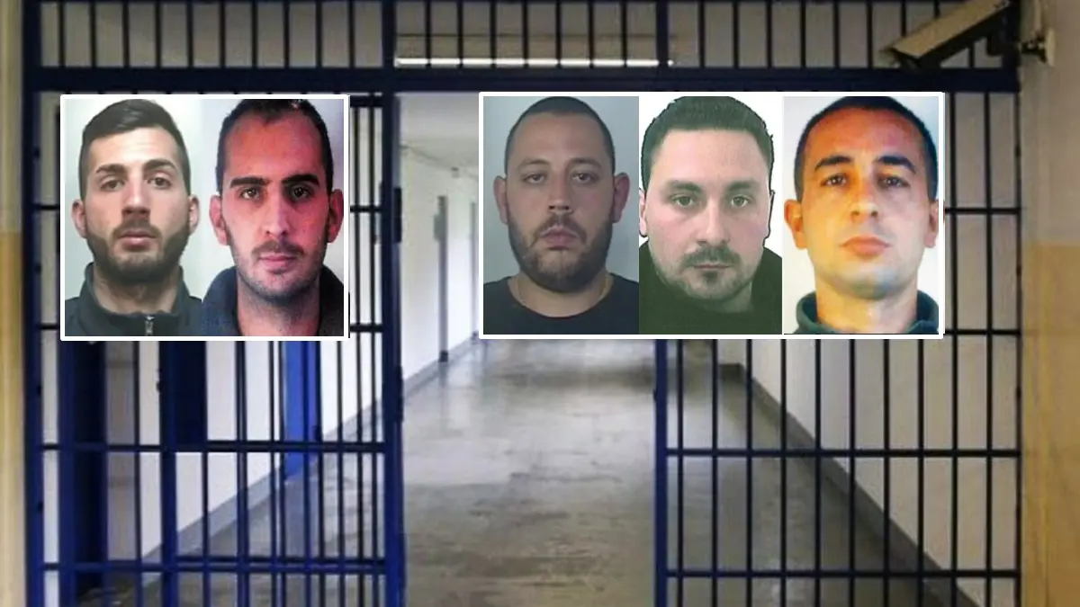 <p>Da sinistra verso destra: Salvatore Emmanuele, Giovanni Emmanuele, Gaetano Zupo, Salvatore Zannino e Domenico Tassone</p>\\n