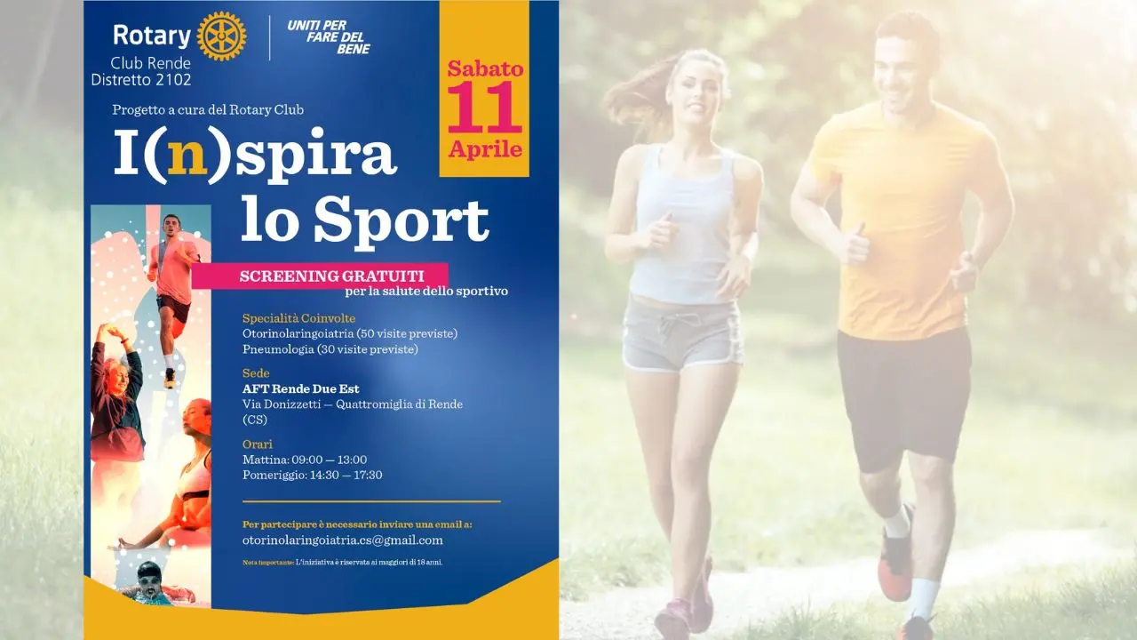 Screening gratuiti di prevenzione respiratoria: l’iniziativa del Rotary Club di Rende
