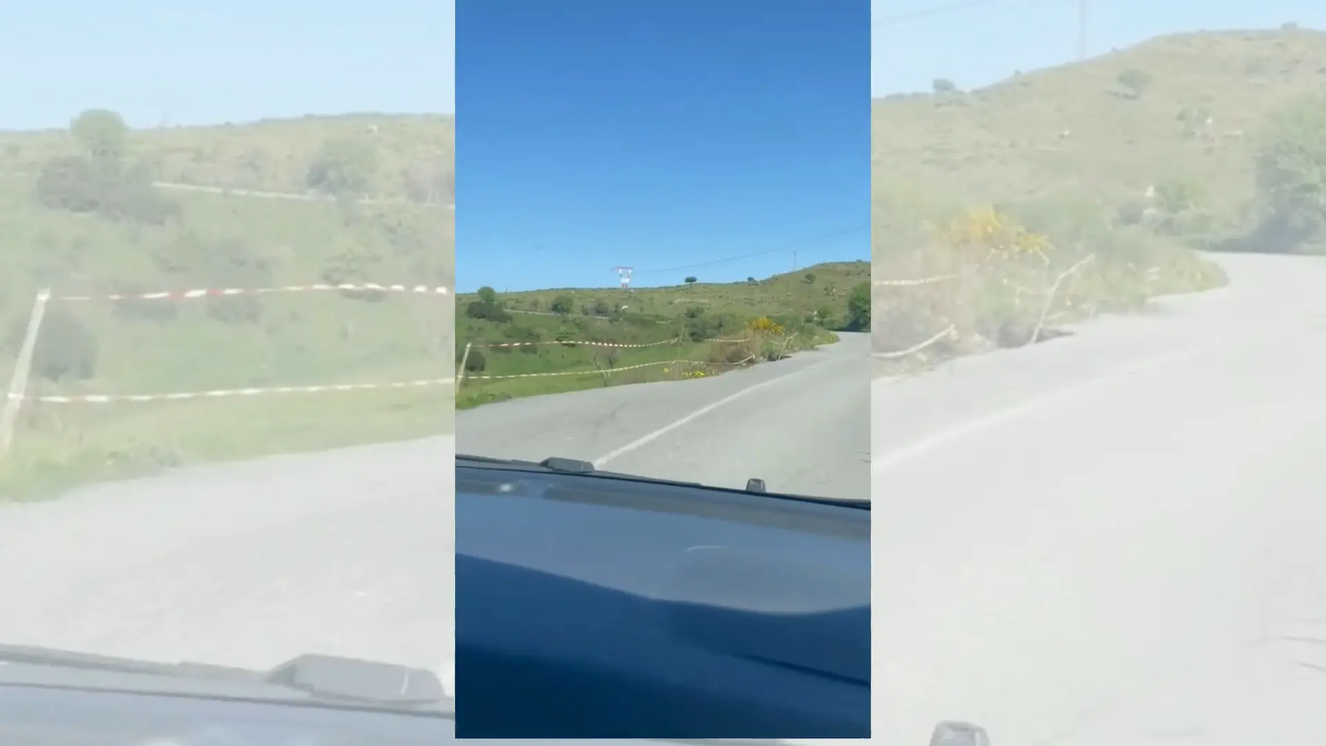 Frana sulla Sp 160 a Scala Coeli