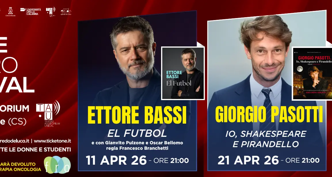 Rende Teatro Festival, aprile tra spettacolo e impegno: teatro per sostenere i pazienti oncologici\n