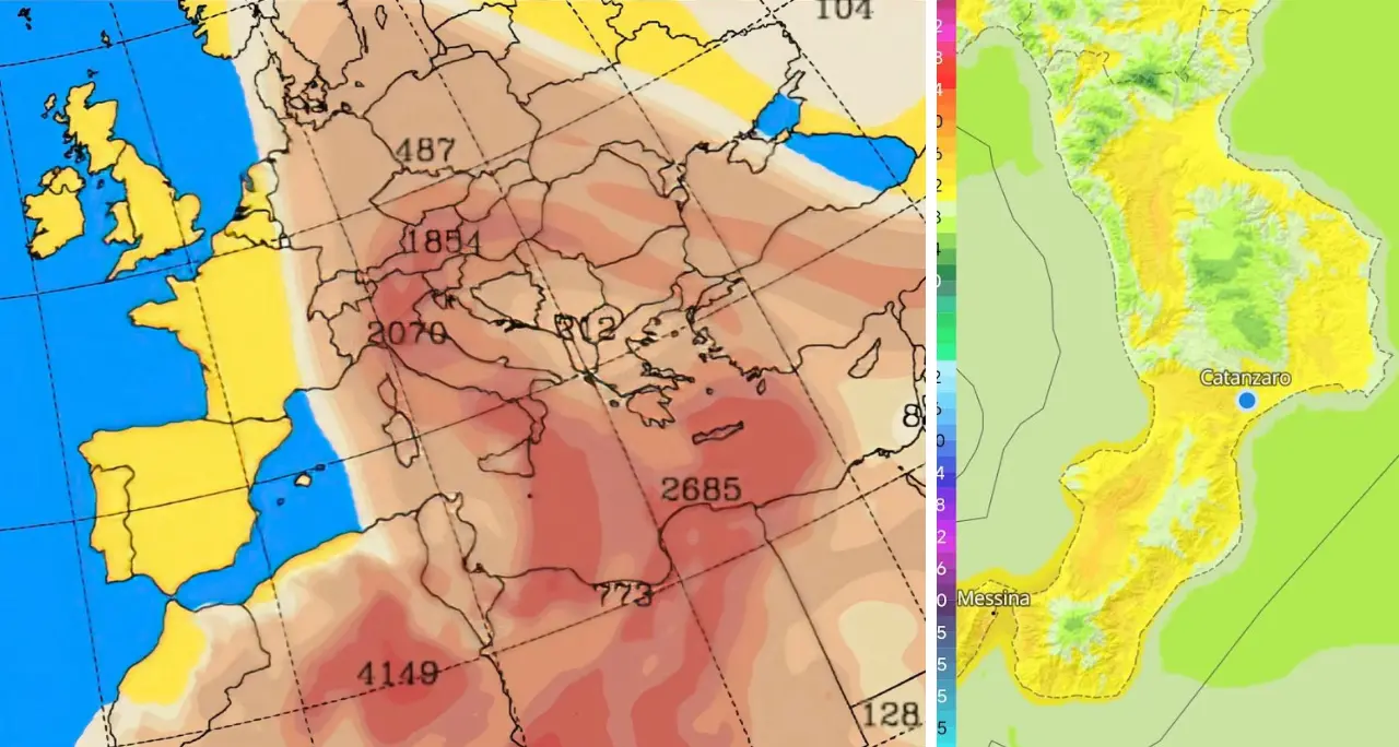 Meteo Cosenza, temperature fino a 28° nelle aree interne con possibile pioggia sporca\n