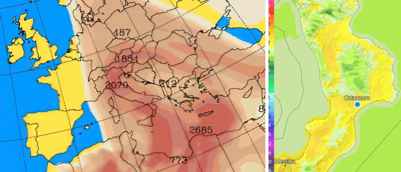 Meteo Cosenza, temperature fino a 28° nelle aree interne con possibile pioggia sporca\n