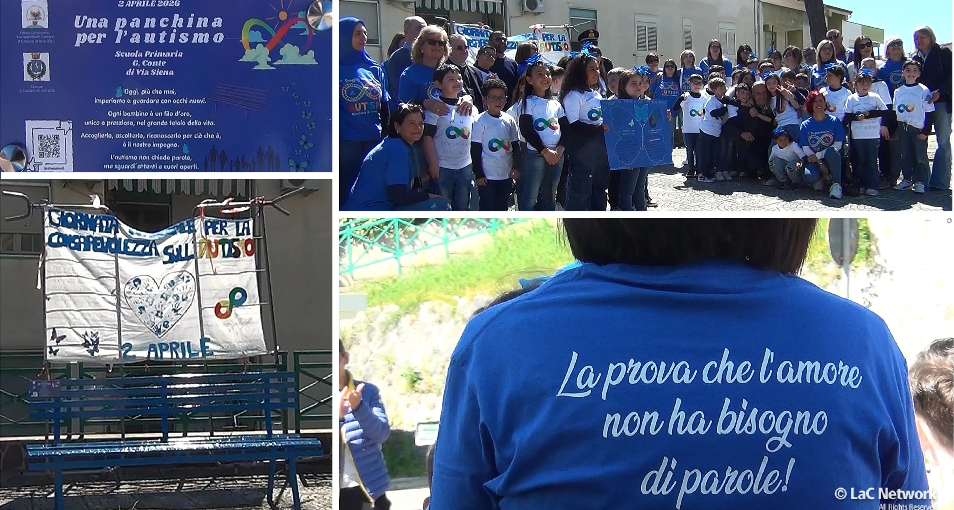 Autismo, una panchina blu a Cassano: studenti e istituzioni insieme per un messaggio di inclusione\n