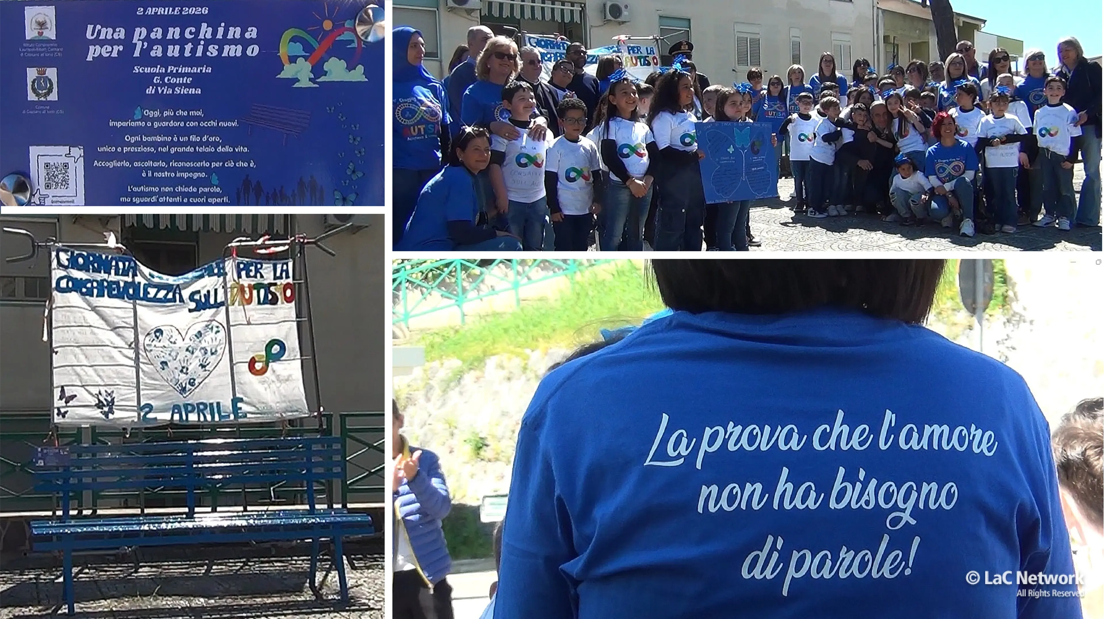 Autismo, una panchina blu a Cassano: studenti e istituzioni insieme per un messaggio di inclusione\n