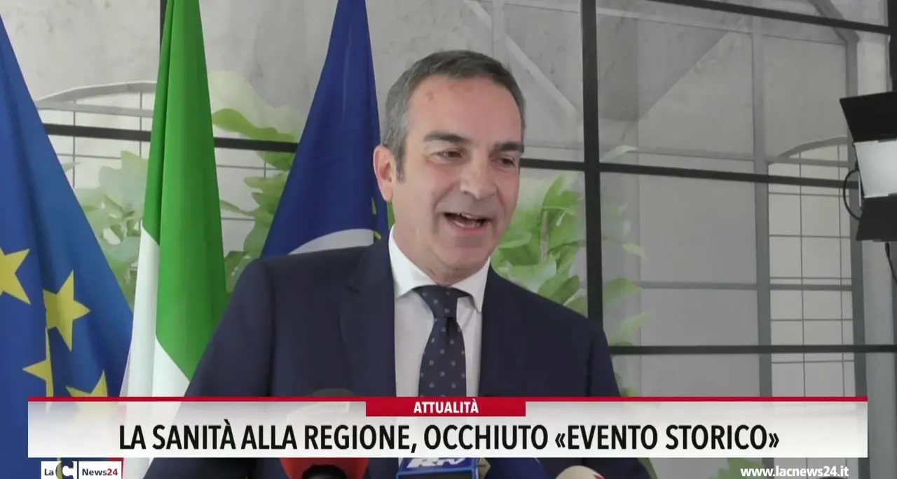 La sanita alla Regione, Occhiuto:  «Evento storico»