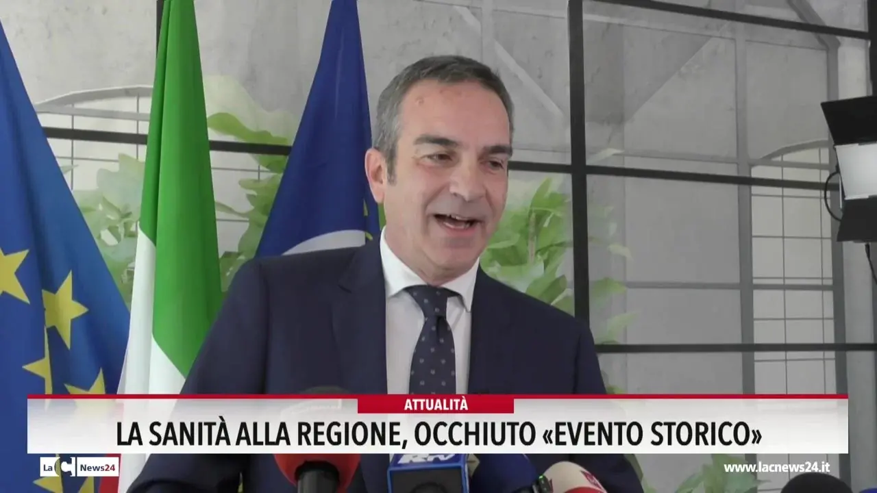 La sanita alla Regione, Occhiuto:  «Evento storico»