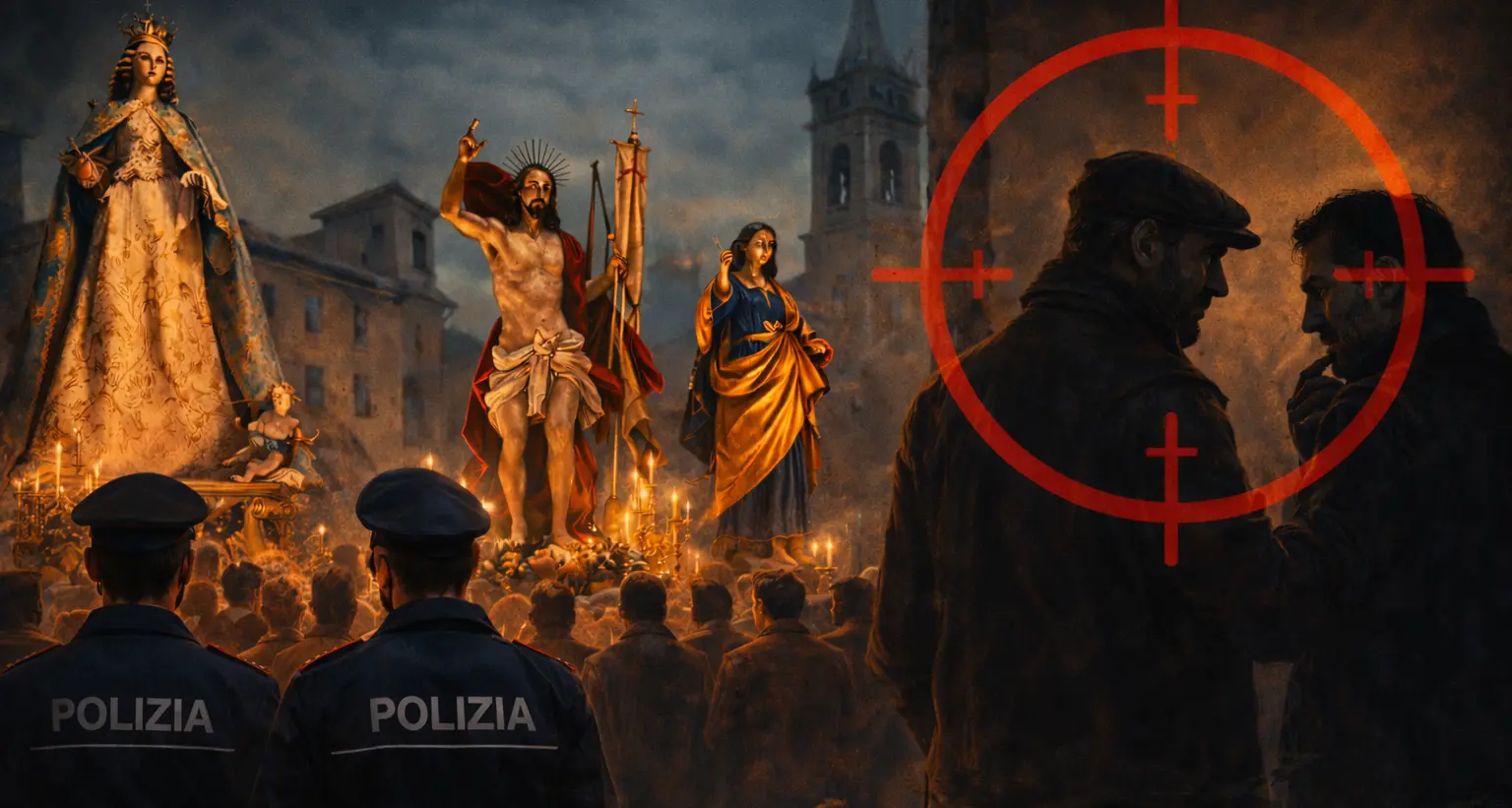 «La ‘ndrangheta nell’Affruntata di Soriano»: le statue sulle spalle degli uomini del clan Emanuele-Idà nel 2022\n