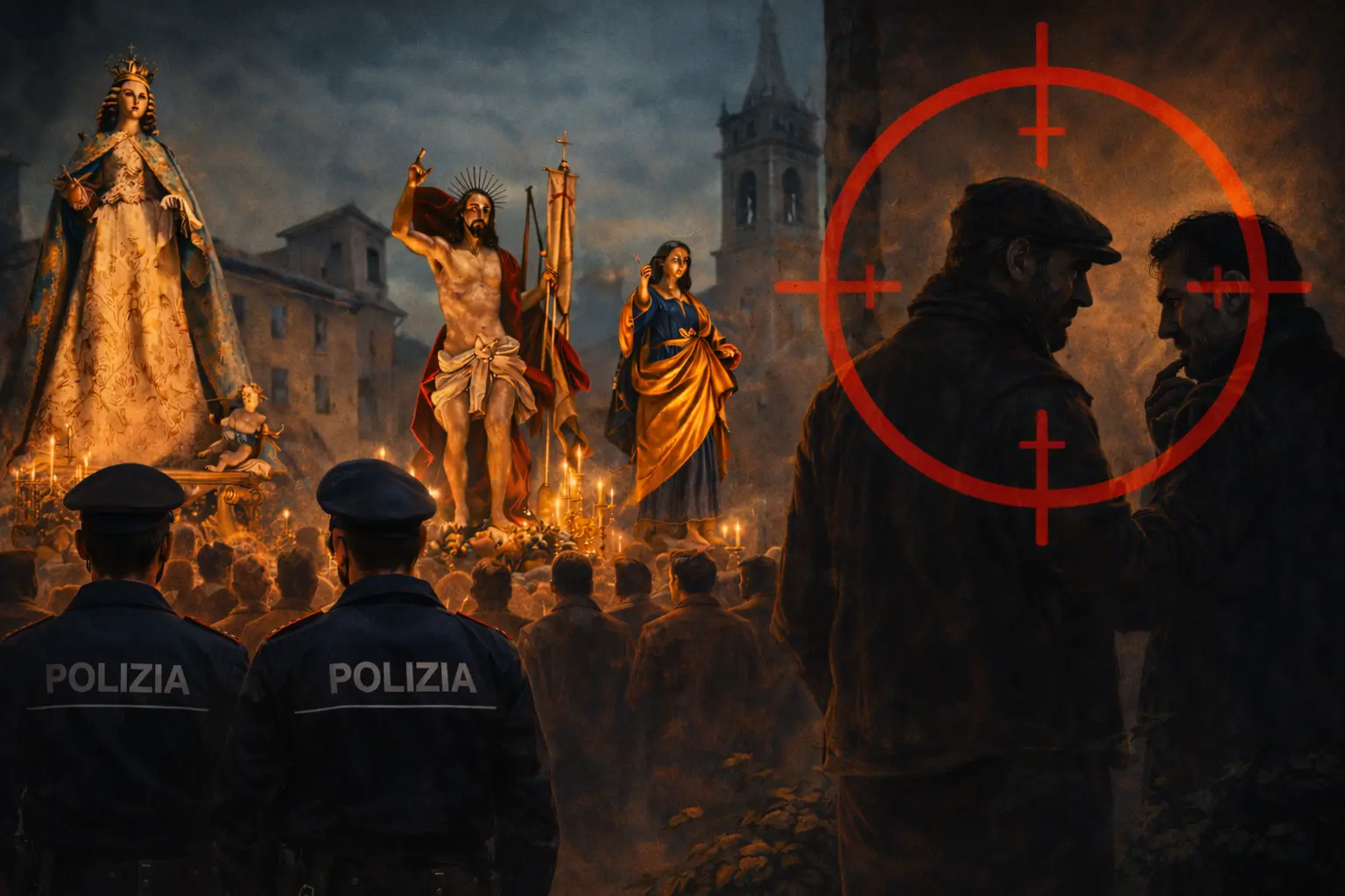 «La ‘ndrangheta nell’Affruntata di Soriano»: le statue sulle spalle degli uomini del clan Emanuele-Idà nel 2022\n