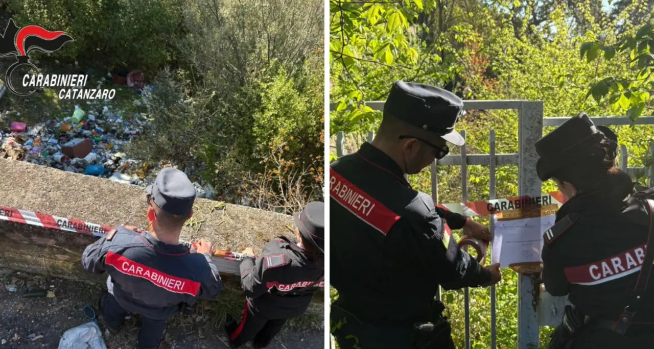 Discarica abusiva scoperta a Lamezia,\u00A0rifiuti e rottami in area verde: scatta il sequestro\n