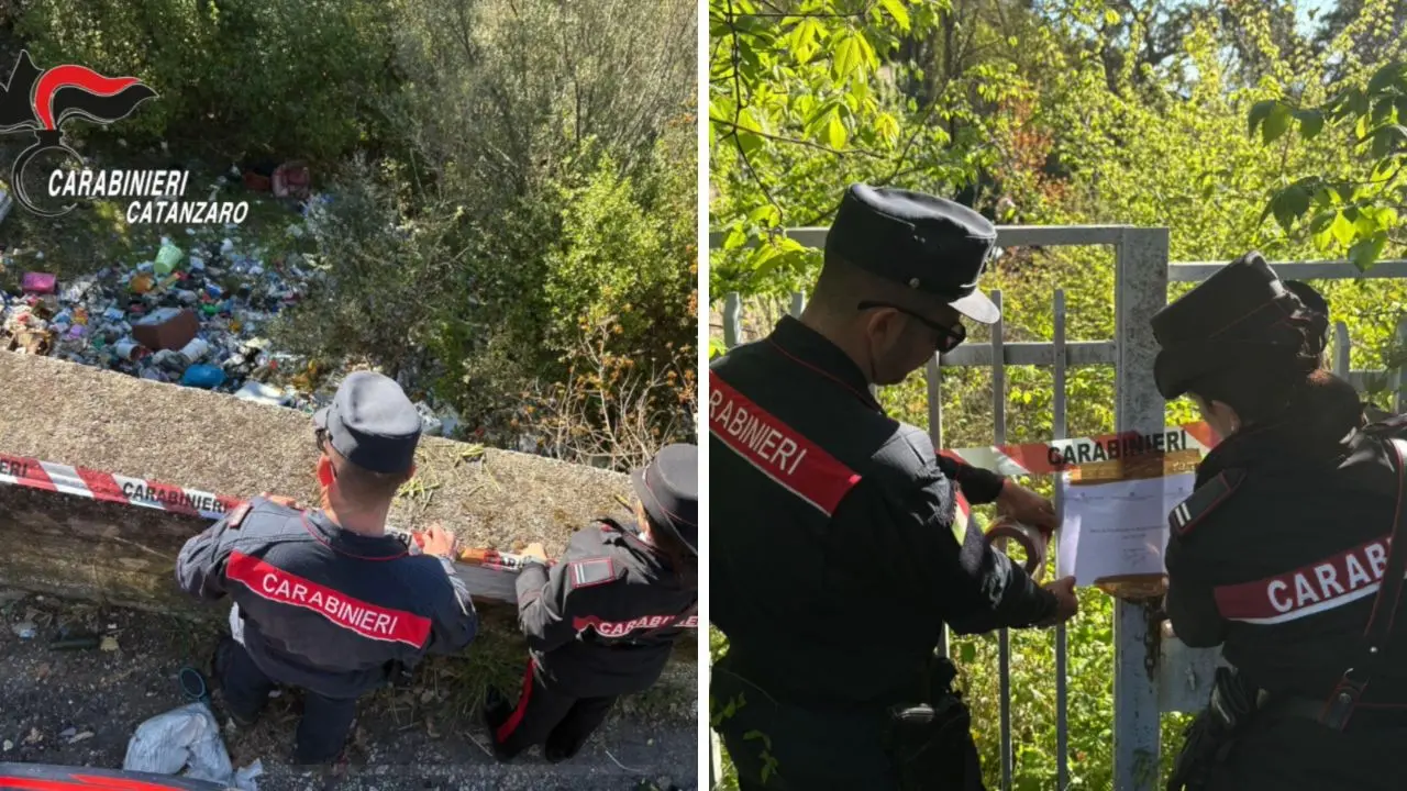 Discarica abusiva scoperta a Lamezia,\u00A0rifiuti e rottami in area verde: scatta il sequestro\n