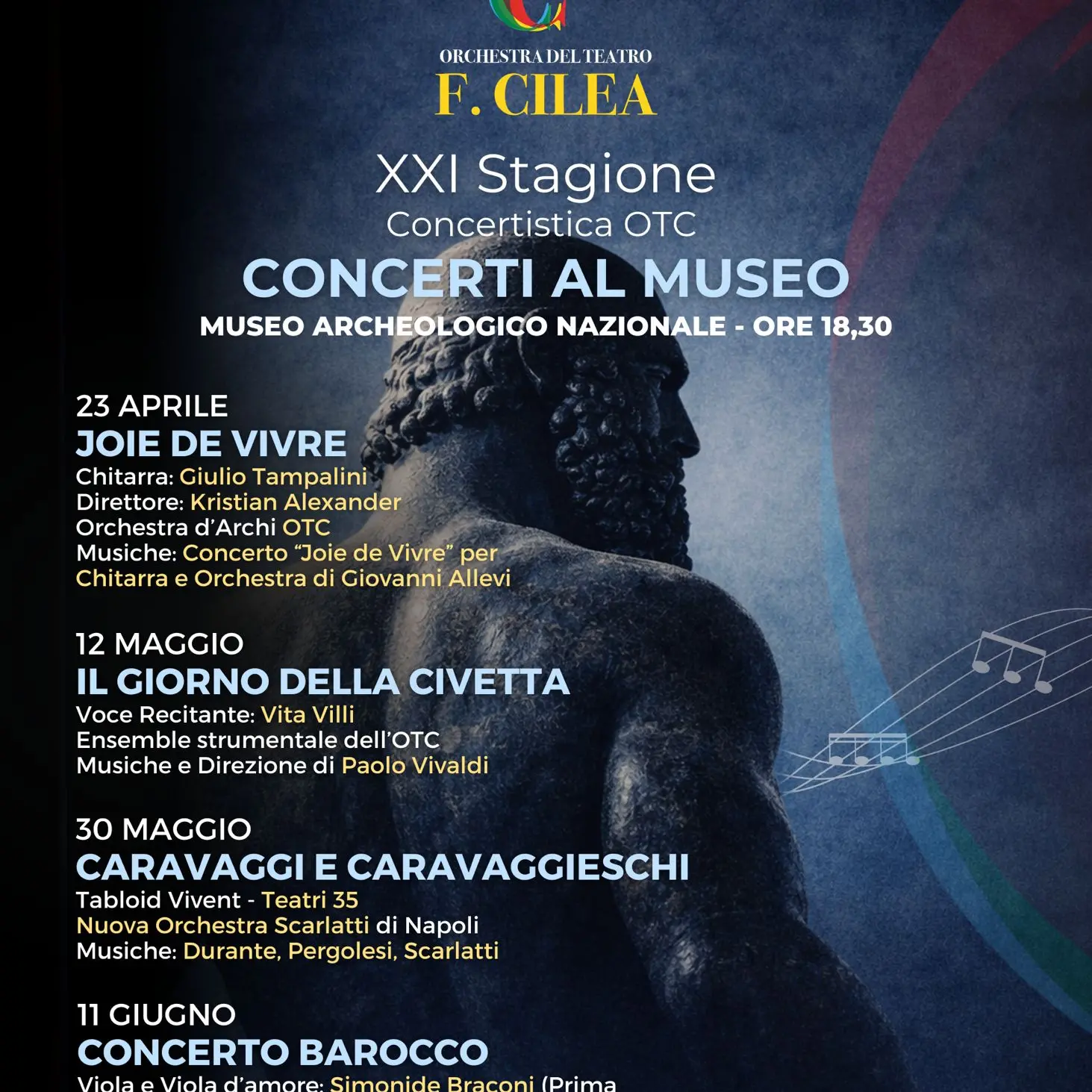 Altri quattro grandi appuntamenti della XXI stagione concertistica dell’Orchestra del Teatro Cilea\n