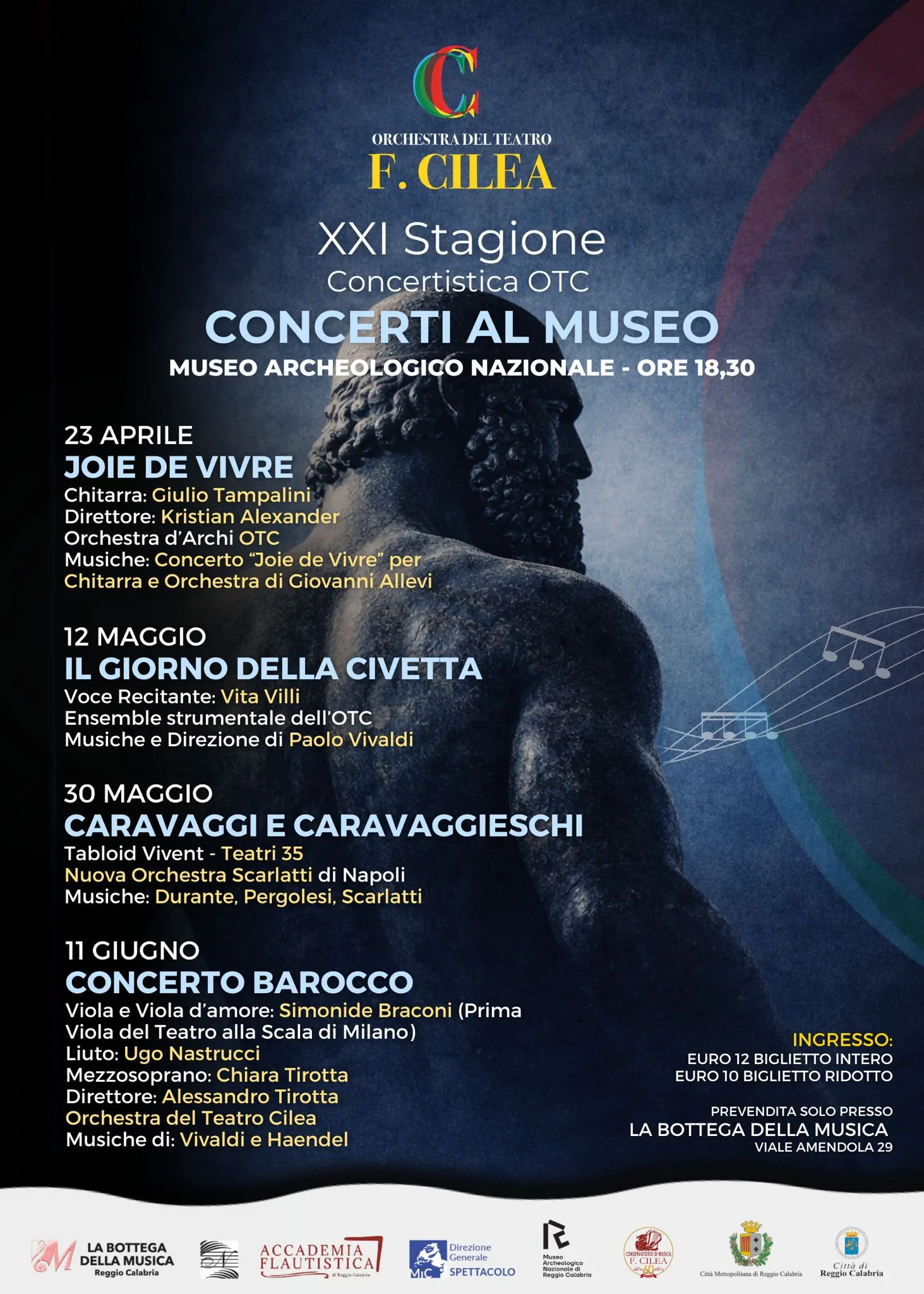 Altri quattro grandi appuntamenti della XXI stagione concertistica dell’Orchestra del Teatro Cilea\n