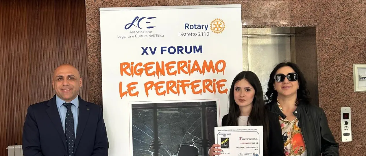 Studentessa del Polo Liceale di Locri\u00A0conquista il terzo premio alla XV edizione del concorso nazionale “Legalità\u00A0e cultura dell’etica”\n