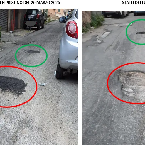 Reggio, strade dissestate tra Villini Svizzeri e Cappuccinelli: «Buche e interventi inefficaci»\n