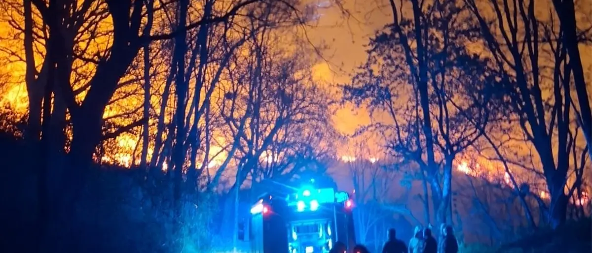 Incendio tra le montagne del Reventino, Vigili del fuoco in azione tutta la notte\n