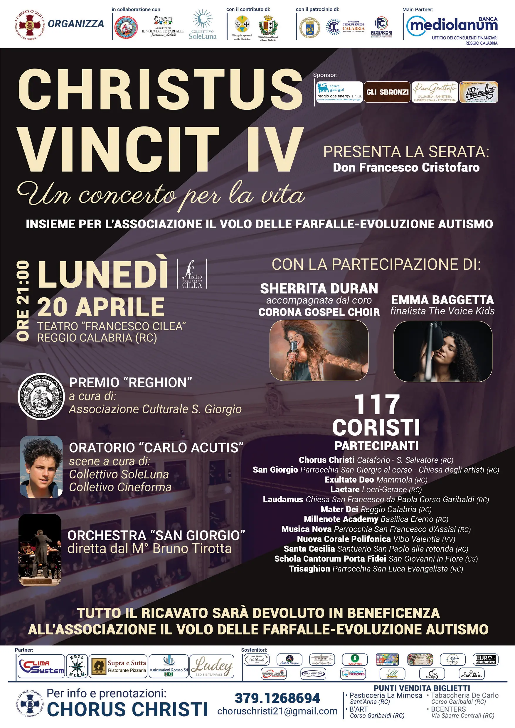 Christus Vincit IV: ultimi biglietti disponibili per il grande concerto di beneficenza al Teatro Cilea\n