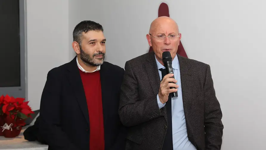 A sinistra Virgilio Minniti, a destra patron Ballarino. Foto di Reggina1914.it