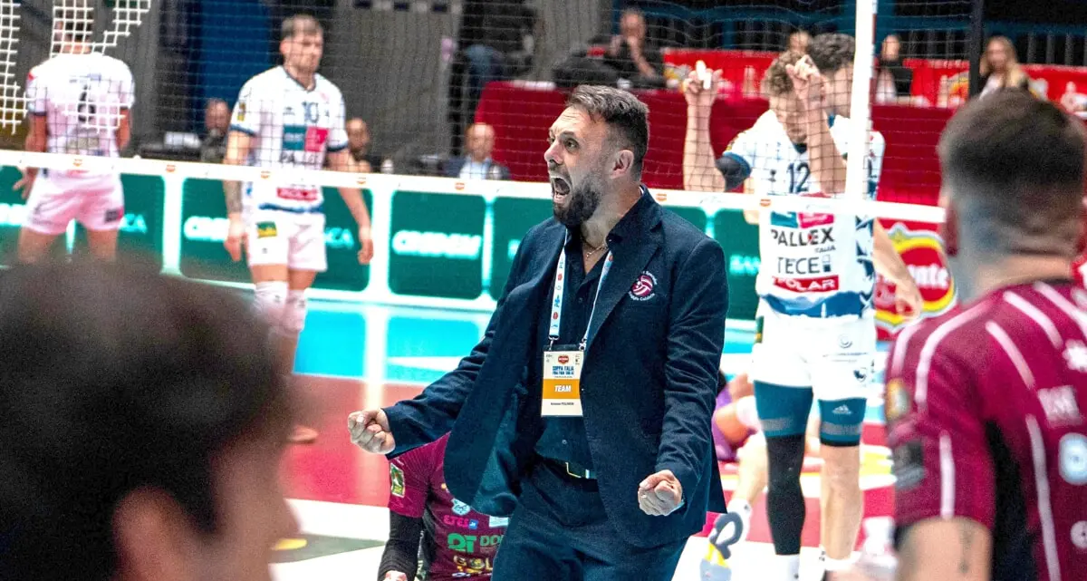 Domotek Volley conquista la gara 5 contro Reggio Emilia, Polimeni esulta: «Questa squadra ha il cuore di una città intera»\n