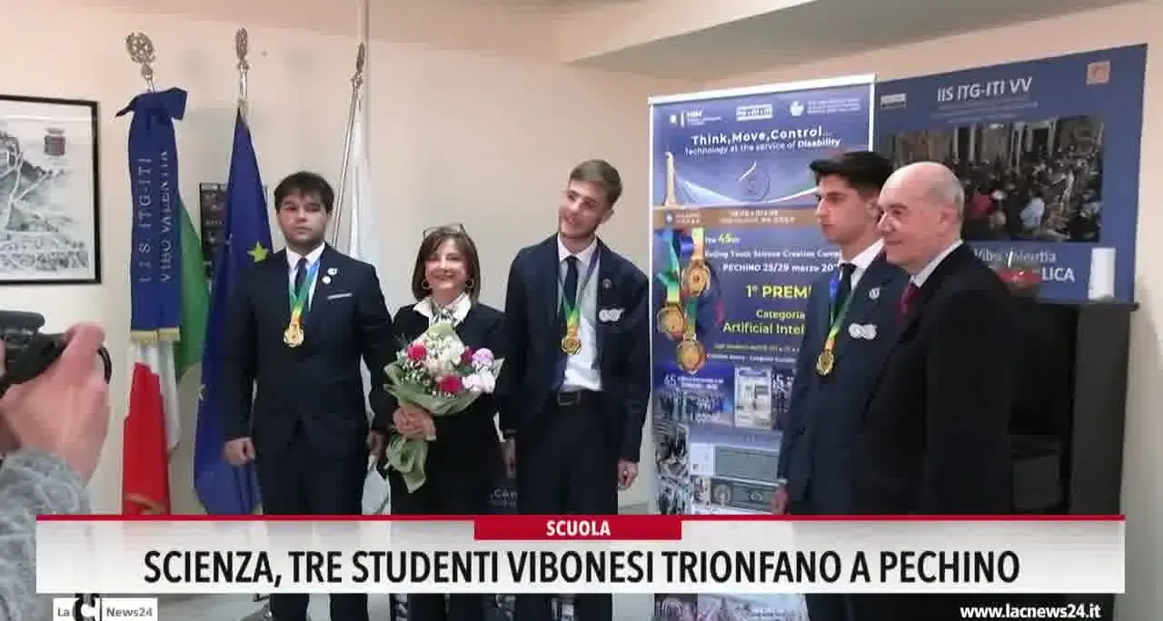 Scienza, tre studenti vibonesi trionfano a Pechino