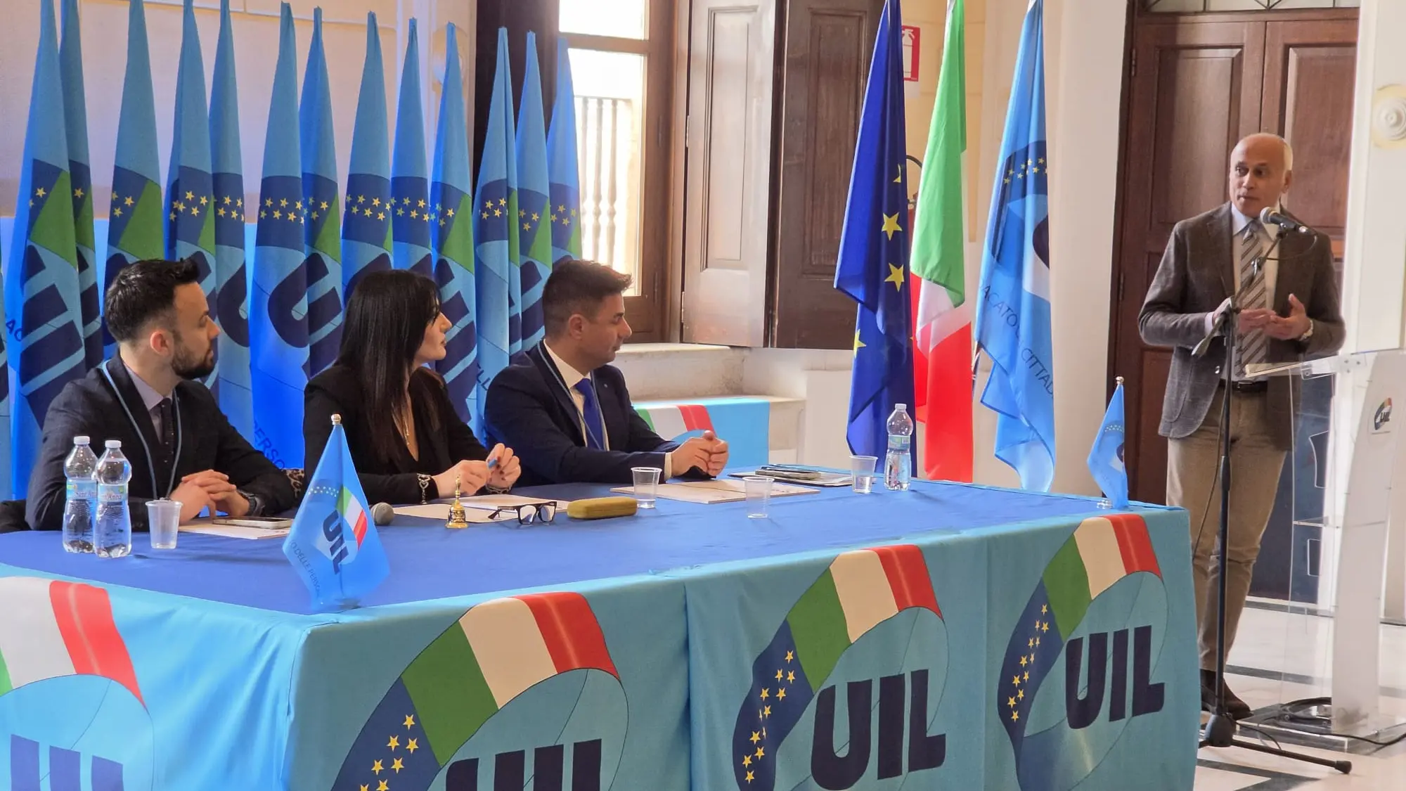 Franz Caruso al Congresso Uil a Cosenza