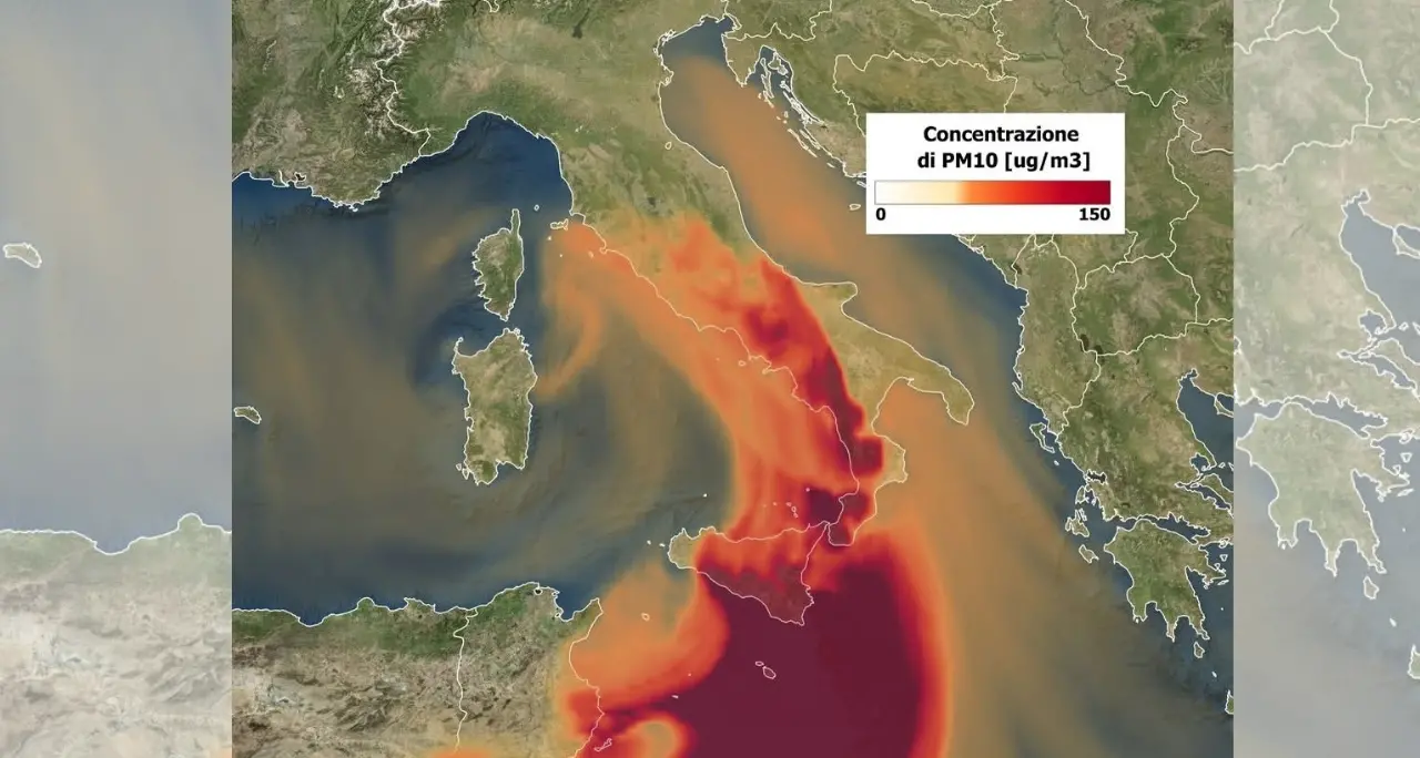 <p>La <span style=\"color:hsl(0, 75%, 60%);\">sabbia del Sahara </span>sulla Calabria: cieli lattiginosi e tanta umidità a causa del ciclone afro-mediterraneo</p>