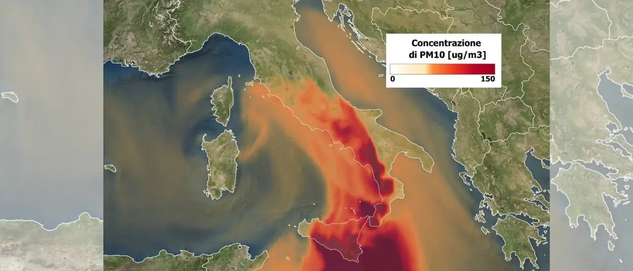 La sabbia del Sahara sulla Calabria: cieli lattiginosi e tanta umidità a causa del ciclone afro-mediterraneo\n