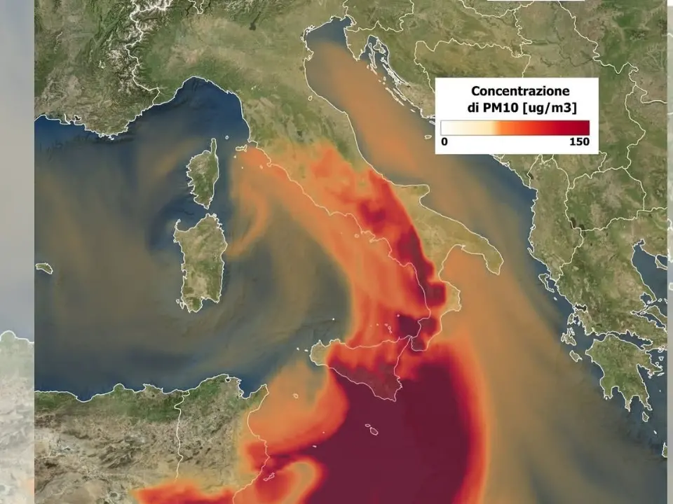 La sabbia del Sahara sulla Calabria: cieli lattiginosi e tanta umidità a causa del ciclone afro-mediterraneo