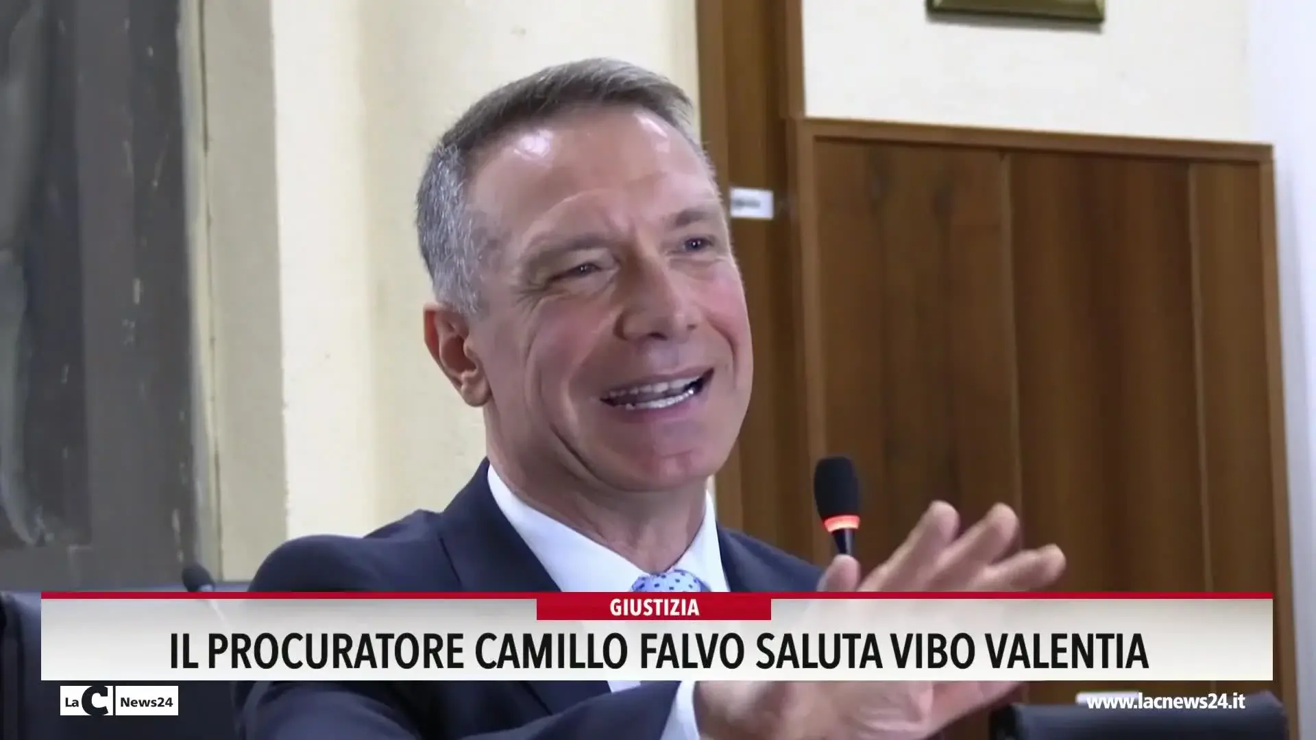 Il procuratore Camillo Falvo saluta Vibo Valentia