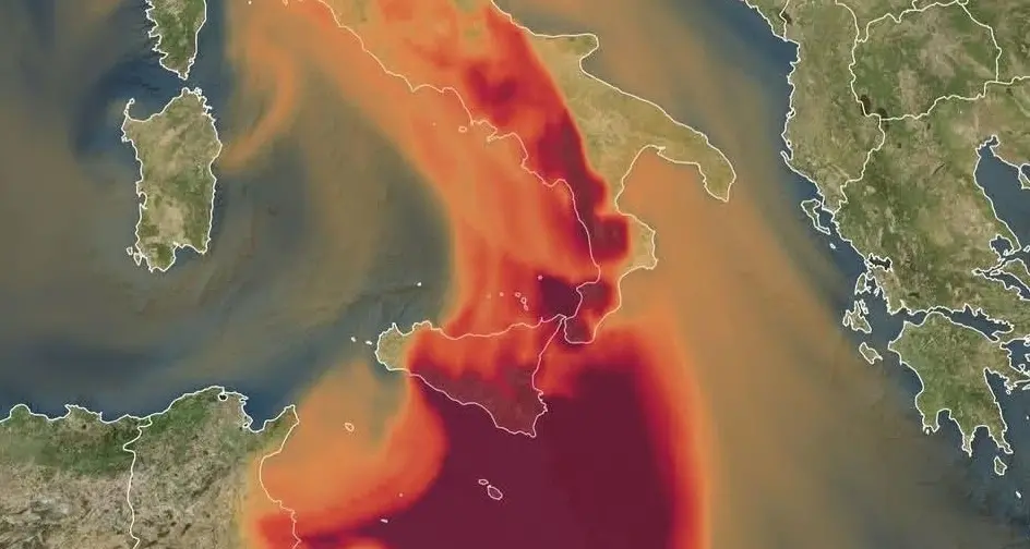 Dal ciclone afro-mediterraneo arriva la sabbia del Sahara\n