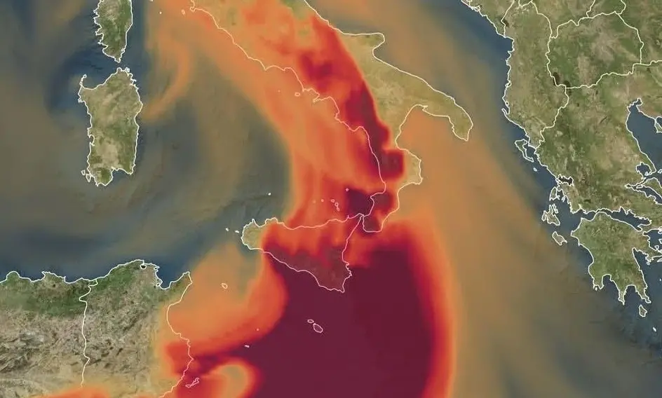 Dal ciclone afro-mediterraneo arriva la sabbia del Sahara\n