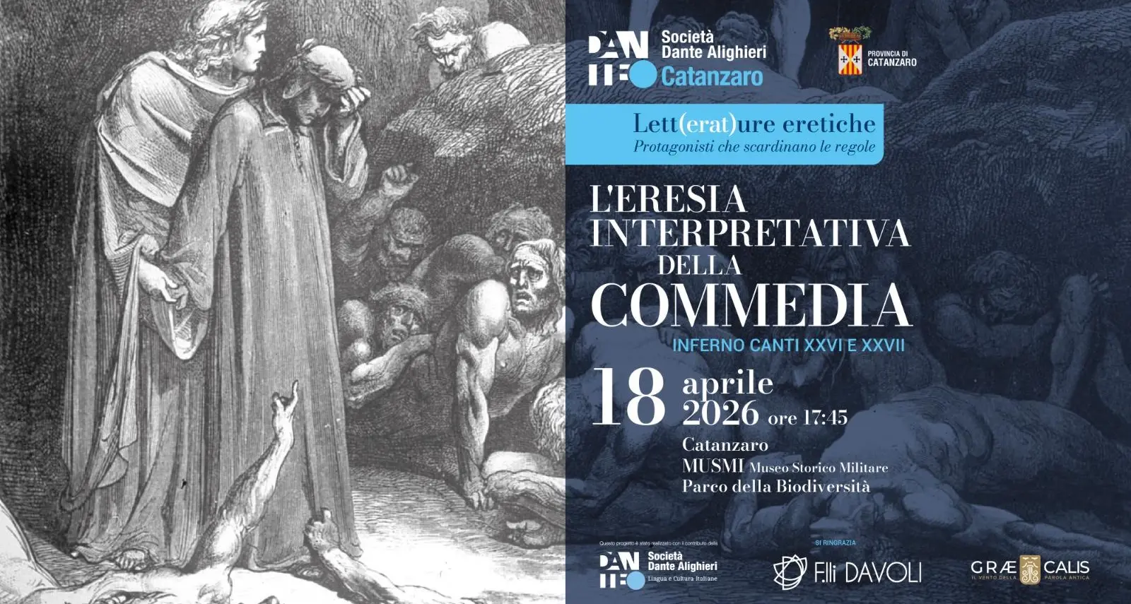 Rilettura critica della Divina Commedia: nuovo appuntamento con Lett(erat)ure Eretiche