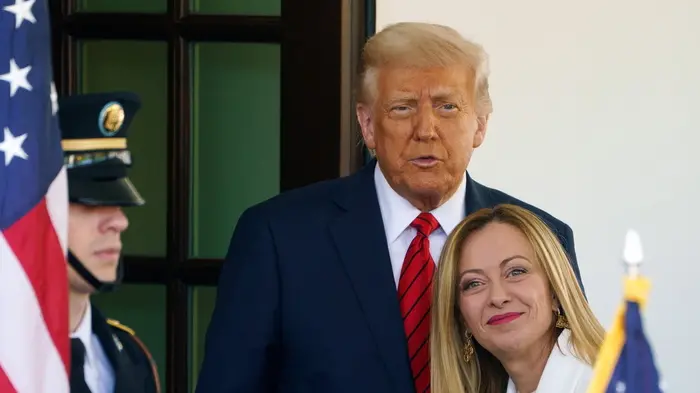 Trump e Meloni alla Casa Bianca , EPA