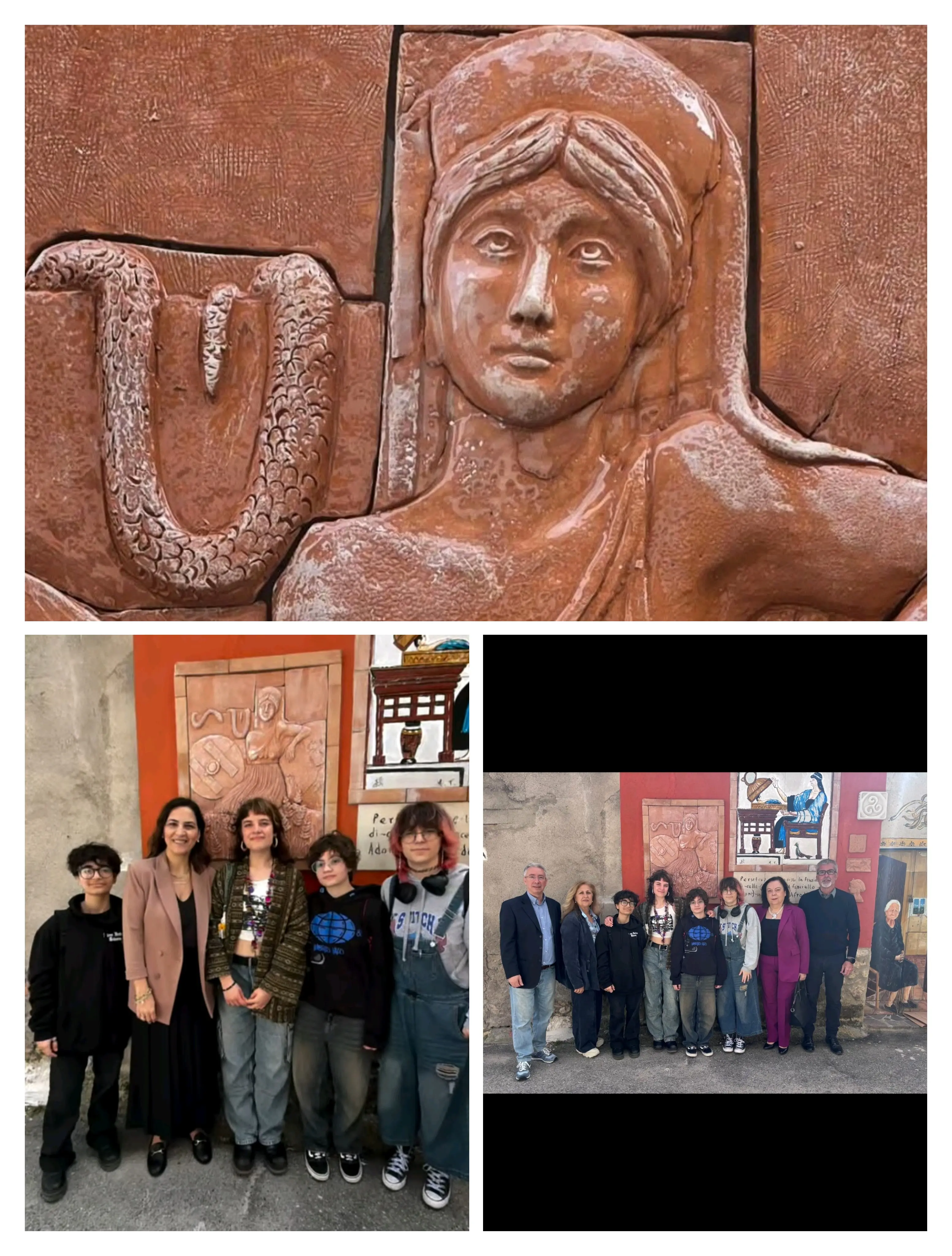 Gli studenti del liceo artistico di Siderno,\u00A0inaugurano l’opera “Demetra” alla Casa degli Artisti di Sant’Ilario\n