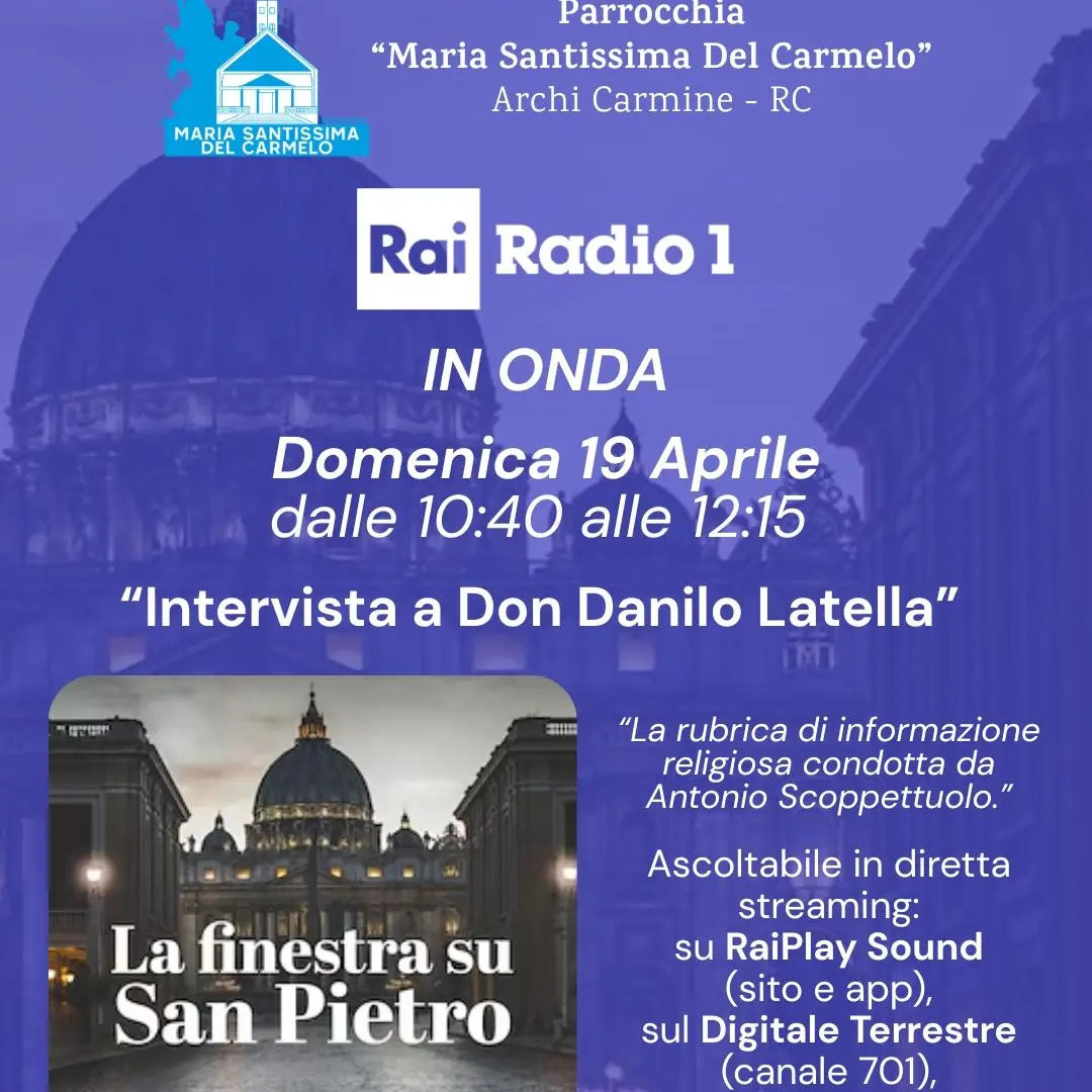 La Parrocchia di Archi-Carmine sbarca su Rai Radio 1: la voce della periferia che si fa comunità\n