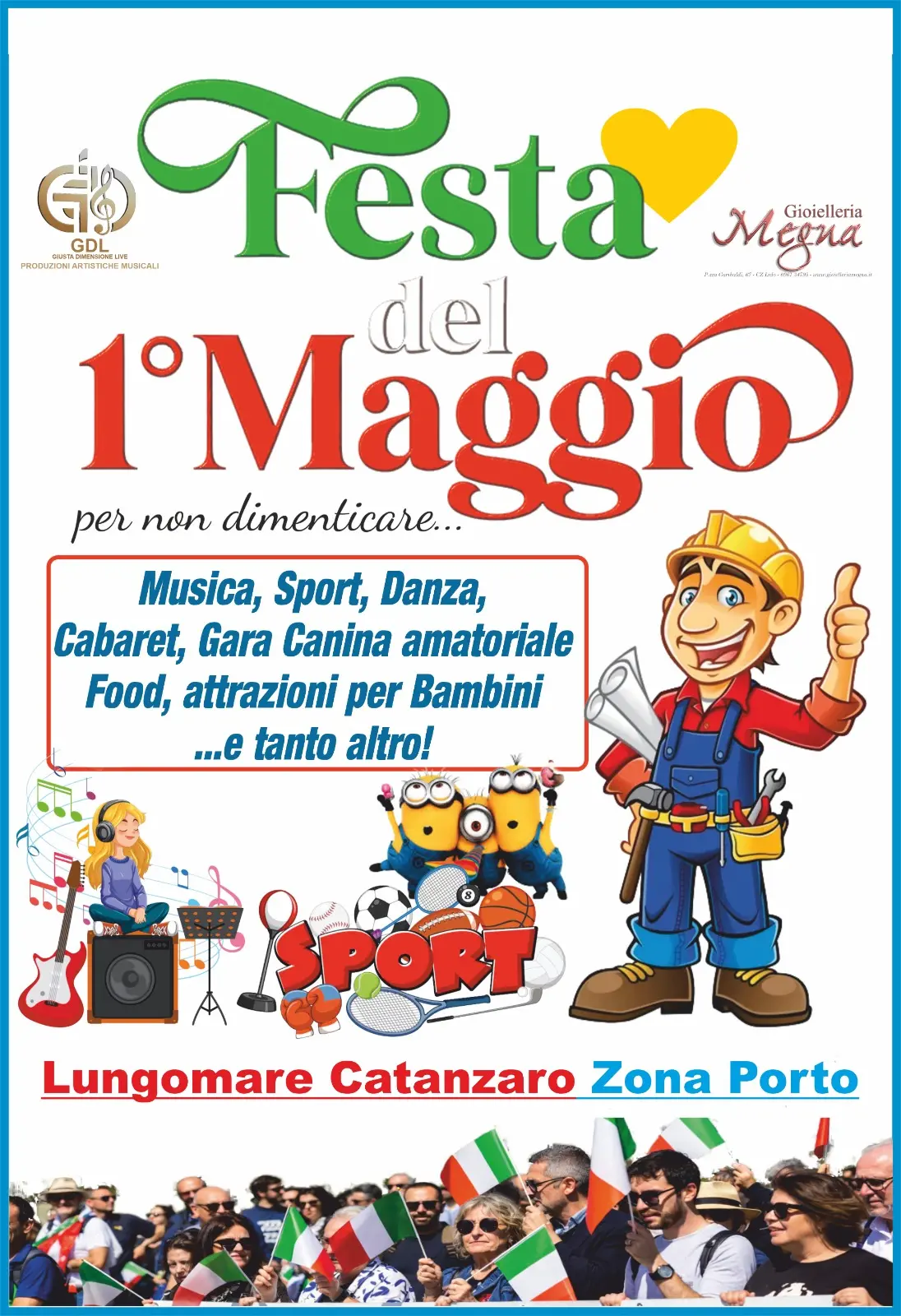 A Catanzaro festa dei lavoratori nel segno della solidarietà: musica per aiutare le imprese colpite dal ciclone Harry\n
