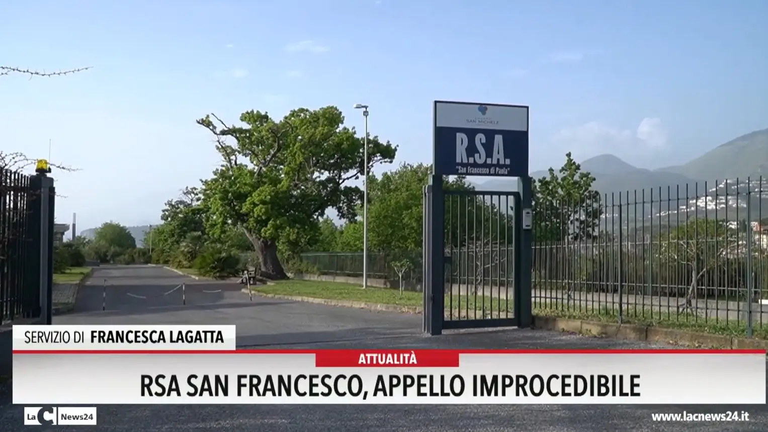 Rsa San Francesco, appello improcedibile