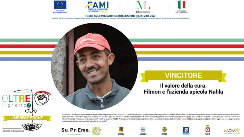 Camini, il reportage sulla storia di riscatto di Filmon e la sua azienda apistica vincono il contest Oltre il ghetto\n
